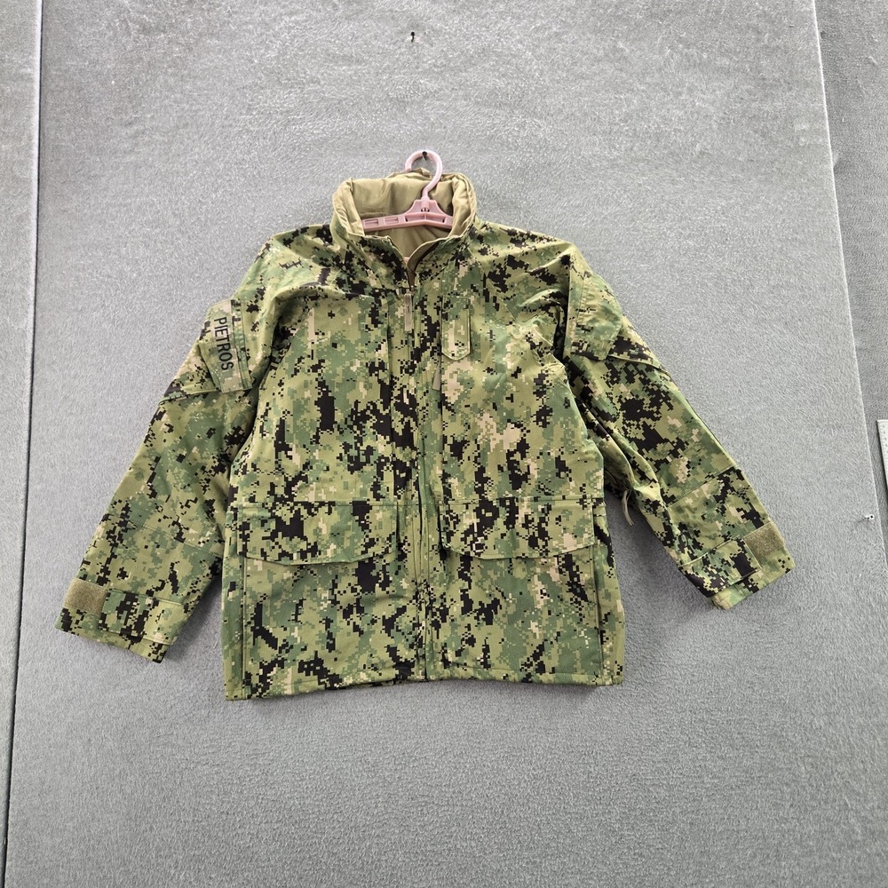 US‎ Navy Men Jacket S Woodland Camo Type 3 Ptfe Camouflage Cold Weather Parka